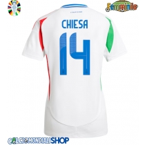 Maglie da calcio Italia Federico Chiesa #14 Seconda Maglia Femminile Europei 2024 Manica Corta